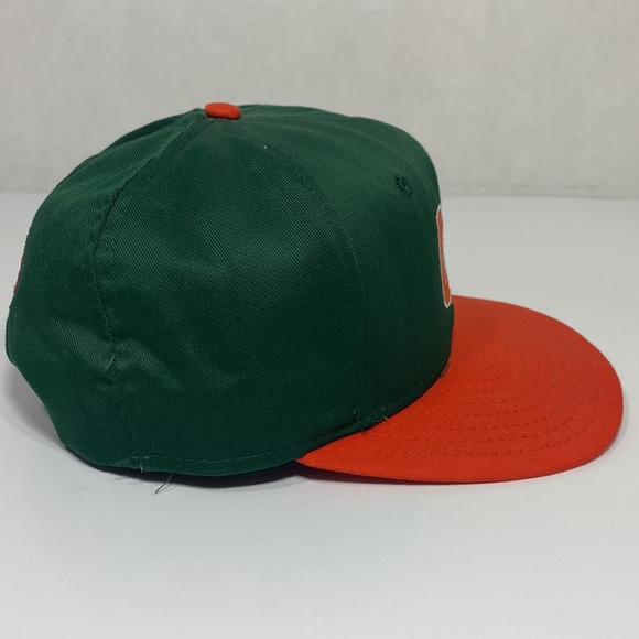 The Professional Made in USA Embroidered NCAA Miami Hurricanes Snapback Hat - Picture 2 of 5